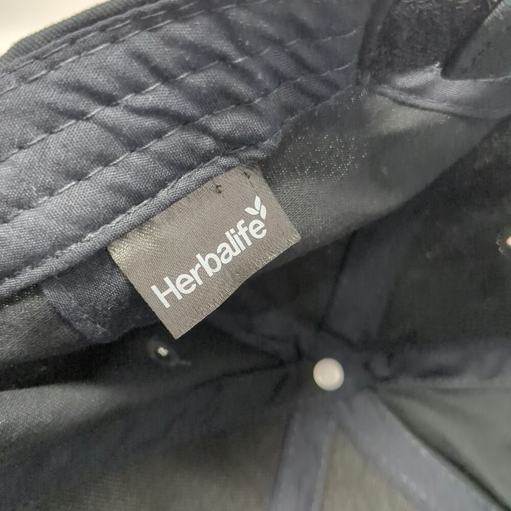 Herbalife Baseball Cap Black One Size Tonal Embroidered Cotton Hat Adjustable - Picture 9 of 10